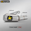 Yamaha R1/R1M/MT10 мотоциклінің шығарындыларын өзгертуге арналған жаңа AK тот баспайтын болаттан жасалған, көміртекті қораппен қапталған.