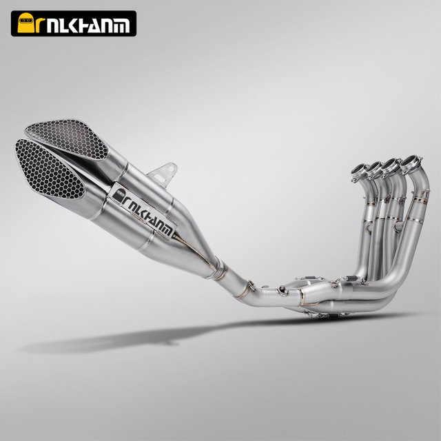 S1000RR NlkHanm שינוי מערכת הפליטה בחתך מלא סגסוגת טיטניום עם משתיק מילוט Gemini עבור S1000RR 2019-2024