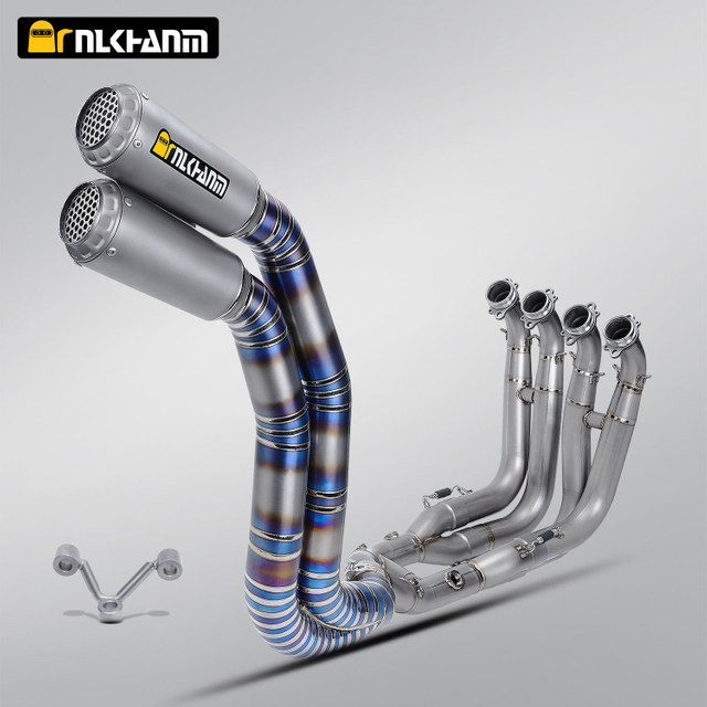 S1000RR NlkHanm Motorsykkel Eksos System Modifikasjon Full Seksjon med Titanium Alloy for S1000RR 2019-2024