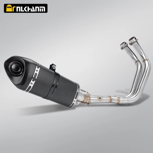 Til Yamaha MT07 FZ07 Fuld Motorcykel Udst&oslash;dningssystem Escape Slip 51MM Forr&oslash;r Nyt St&aring;l Original AK AR SC Link Pipe Connect