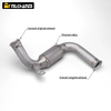 Накладная трубка з нержавеючай сталі для матацыклаў Duke RC125 250 390 Duke390 RC390 2017-2021 гг. Новая выхлапная труба з мадыфікацыяй сярэдняй сувязі