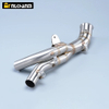 Moto Modified Carbon Mid Link Pipe Lyddemper for Yama YZFR1 YZF R1 2009-2014 Forbedret motorsykkeleksosutl&oslash;p i rustfritt st&aring;l