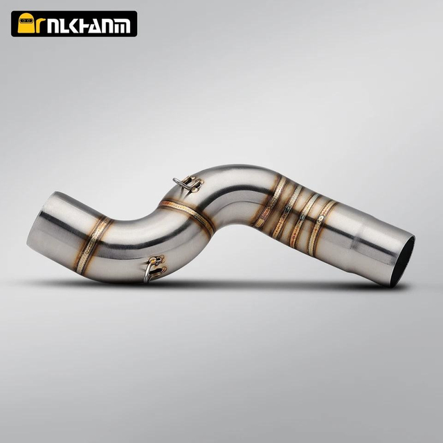 Nieuwe Rvs Slip-On Uitlaat voor Kawasaki Ninja ZX6R 636 2004-2008 Gemodificeerde Mid-Link Pijp voor motorfietsen