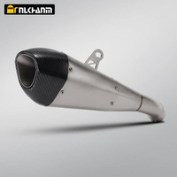 Yoshimura r55 silenciador de escape fibra carbono para kawasak ZX-4R ZX-25R usado mid link modifica&ccedil;&atilde;o do sistema escape da motocicleta encaixotado