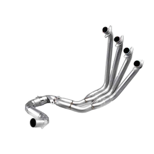 Titanium legering lydd&aelig;mpere til Hon CB650R/CBR650F Fuld Moto udst&oslash;dningssystem med bev&aelig;geligt frontlink r&oslash;r pakket i &aelig;ske