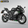 Modhn&uacute; C&oacute;ras Sceite Gluaisrothar ZX-4R ZX-25R L&aacute;r-Roinn Nasc AK Honeycomb Muffler &Eacute;alaithe Sn&aacute;ith&iacute;n Carb&oacute;in do Kawasak Boxed