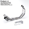 2014-2024 Yama MT07 Slip-On Titanium Alloyท่อไอเสียสภาพใหม่สแตนเลสสตีลด้านหน้าLinkกล่องบรรจุภัณฑ์