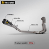 GSX-S1000 Titanium Alloy Motorcycle Exhaust System New Arrow Escape Muffler Carbon ການດັດແປງວັດສະດຸສໍາລັບ Suzuki GSX-S1000