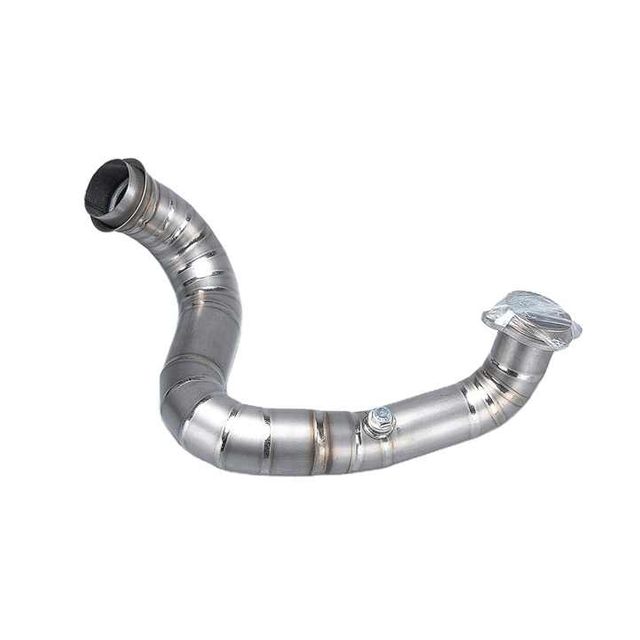 מערכת פליטה של ​​אופניים Moto עבור Duke 690 טיטניום קישור קדמי צינור מילוט מרפק כותרת פלדה חיבור מלאי 2012-2018 דגמים חדש