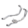 यामा R25 R3 MT-03 के लिए स्लिप YZF R3 R25 MT-03 के लिए 51 मिमी टाइटेनियम मिश्र धातु मिड पाइप स्टील लिंक के साथ नया पूर्ण निकास प्रणाली