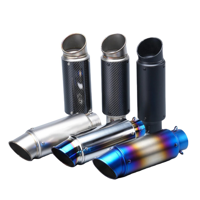 60mm Carbon Motorcycle Exhaustum Pipe
