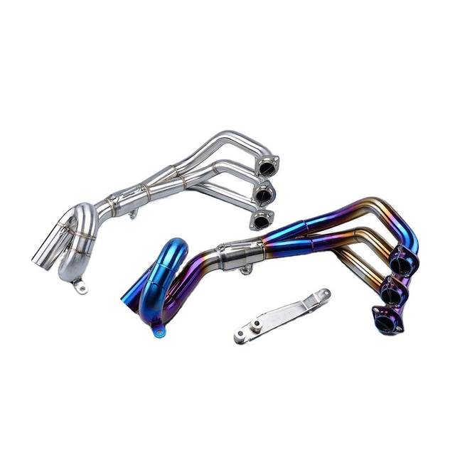 Paip Ekzos Depan Keluli Tahan Karat Ubahsuai 51MM untuk Yama MT09 FZ-09 XSR900 2014-2020 Peredam Motosikal Sistem Penuh Baharu