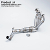 အသစ် 51mm Steel Slip-On Motorcycle Exhaust Escape Full System Muffler Header Front Link Pipe Compatible Z000 A2 35KW 70KW