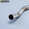 Modifizierter Komplett-Slip-On-Auspuff f&uuml;r Yamaha R15 V1/V2 MT15 MT125 2008–2017. Edelstahl-Mittelverbindungs-Schalld&auml;mpferbox