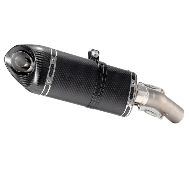 Nuovo silenziatore di fuga in fibra di carbonio completo e tubo di collegamento centrale per KAWASAKI ZX6R Sistema di scarico moto modificato Condizione Nuovo