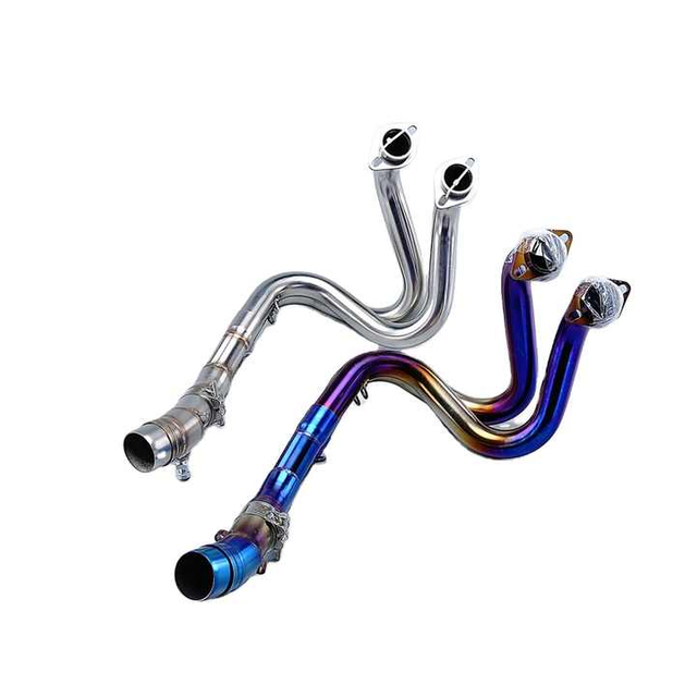 Sistema de escape sigiloso para Kawasak ER6N Versys 650 Z650 Ninja 650 tubo de conexi&oacute;n del sensor de deslizamiento de conexi&oacute;n media delantera 2012-2019