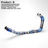 2017-2022 Ninja400 Z400 Titanium Alloy Fuld Motorcykel Racing Line Udst&oslash;dningssystem 51mm Position Pipe Link Pipe Ny tilstand