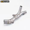 Moto modificado carbono mid link silenciador de tubo para yama yzfr1 yzf r1 2009-2014 a&ccedil;o inoxid&aacute;vel aprimorado escape da motocicleta
