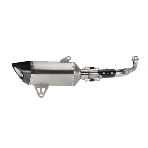 Custom Size Full Stainless Steel Motorcycle Exhaust System Carbon Fiber Cover New Condition Alloy Muffler for XMAX300 2023-2024