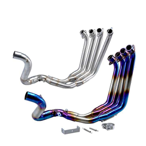 Syst&egrave;me d'&eacute;chappement de moto en acier inoxydable, tuyau de liaison avant Slip-On, silencieux de 51mm, Compatible Hon CB650F CB650R CBR650 CBR650F