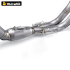 2014-2024 Yama MT07 Slip-On Titanium Alloyท่อไอเสียสภาพใหม่สแตนเลสสตีลด้านหน้าLinkกล่องบรรจุภัณฑ์