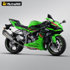 ZX-6R Motorfiets Uitlaatstelsel Modifikasie met AK Escape Demper Koolstofvesel Vlekvrye Staal Materiaal vir Kawasak ZX-6R