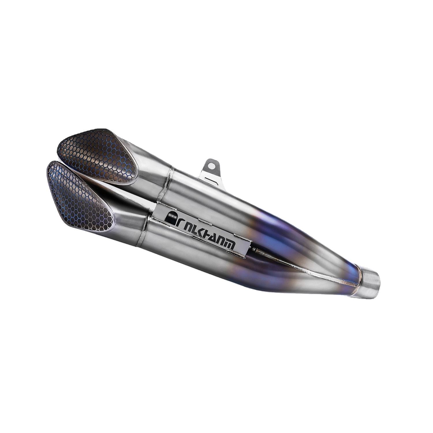 Sada v&yacute;fuku NlkHanm Titanium Honeycomb Forged Motocycle Exhaust slip on Line pro Kawasaki Zx6r 636 ZX6R ZX-6R 2021-2024