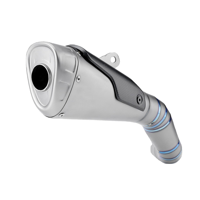 AK Custom Size Titanium Alloy Escape Muffler dan Mid Link Pipe untuk Pengubahsuaian Sistem Ekzos Motosikal KAWASAK Z900