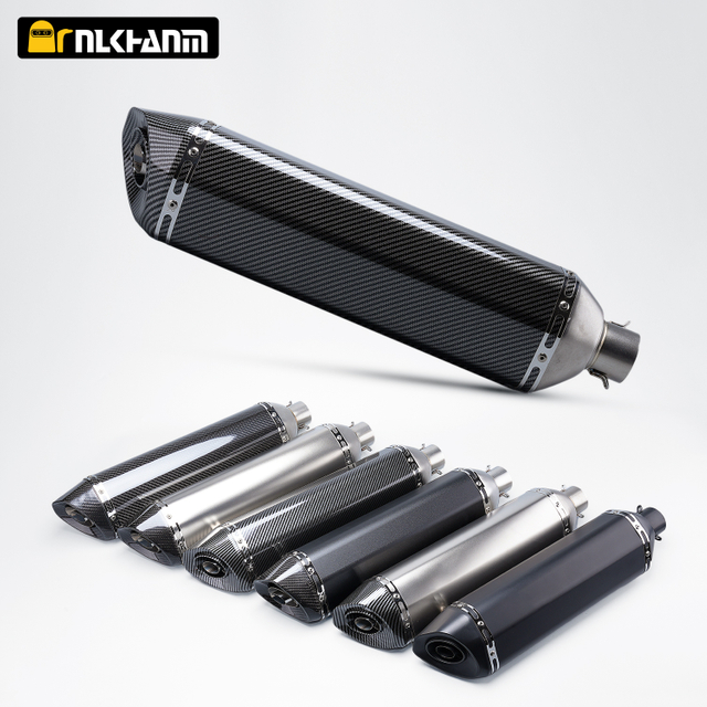 Sistem Ekzos Motosikal Keluli Tahan Karat Universal Diubahsuai AK Long Escape Muffler DB Killer Ninja250 Ninja400 MT07 ZX6R R6