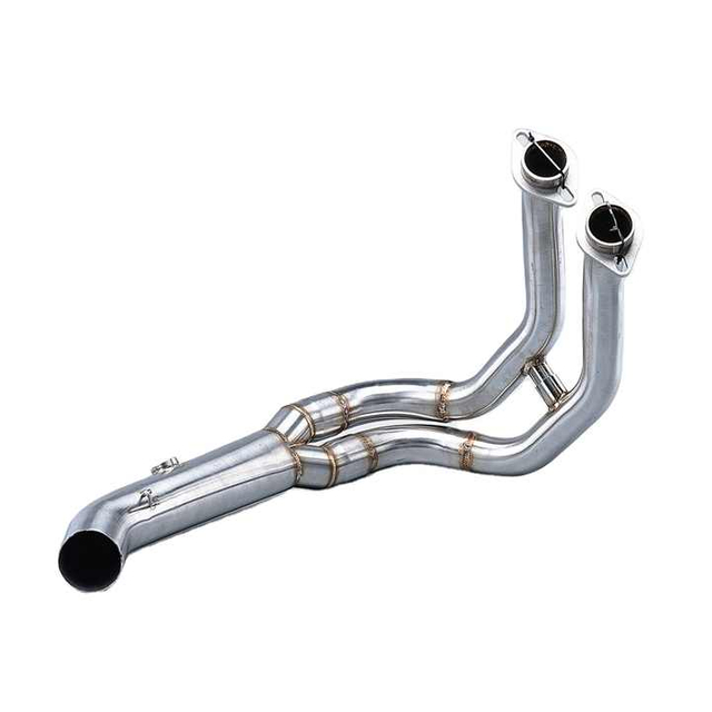 नयाँ 2017-2024 Kawasak ER6N Versys 650 Z650 Ninja 650 Slip-on Exhaust Muffler सेन्सर अगाडि मध्य जडान लिङ्क पाइप स्टील