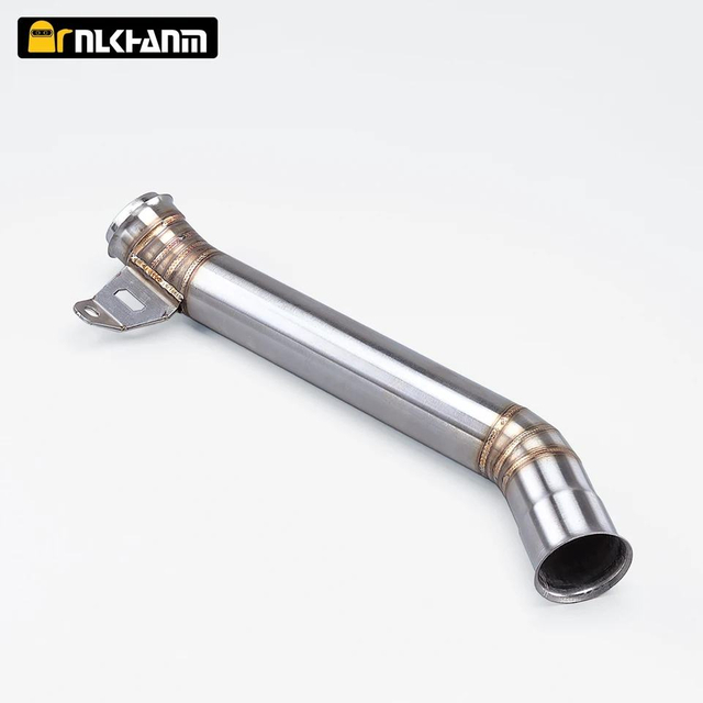 DUKE 690 Rustfrit St&aring;l Motorcykel Udst&oslash;dningssystem Mid Link Pipe Connect Original lydd&aelig;mper til KTM Duke 690 2012-2017 Ny