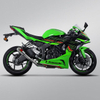 ZX-6R Motorcycle Exhaust System Modification Mid Link AK Escape Carbon Fiber Muffler ສໍາລັບ Kawasak ZX-6R New Steel Alloy