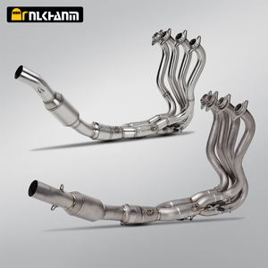 ສໍາລັບ ZX6R ZX-6R 2023-2024 Motorcycle Exhaust System Modified Escape Titanium Alloy Front Middle Link Pipe 51mm