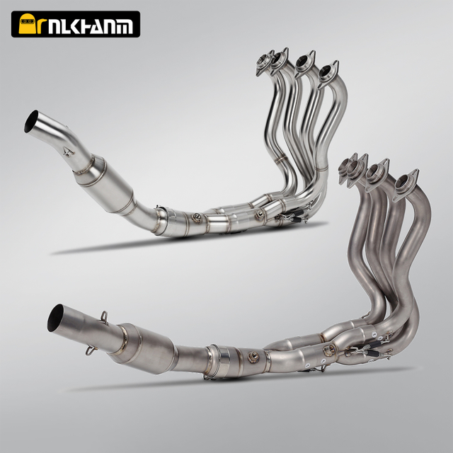 Per ZX6R ZX-6R 2023-2024 Sistema di scarico moto modificato Fuga in lega di titanio anteriore centrale collegamento tubo 51mm