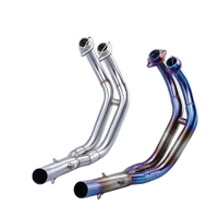 2014-2021 Yama MT07 FZ07 XSR700 Silenziatore di scarico Moto Racing Half Blue Slip Front Tubo in acciaio inossidabile Nuove condizioni