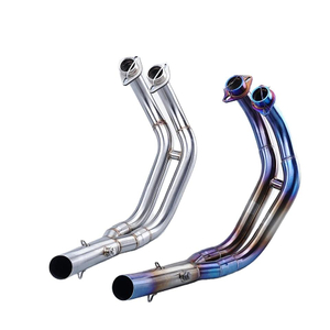 2014-2021 Yama MT07 FZ07 XSR700 Moto Racing Exhaust Muffler Half Blue Slip Front Stainless Steel Pipe Bagong Kundisyon